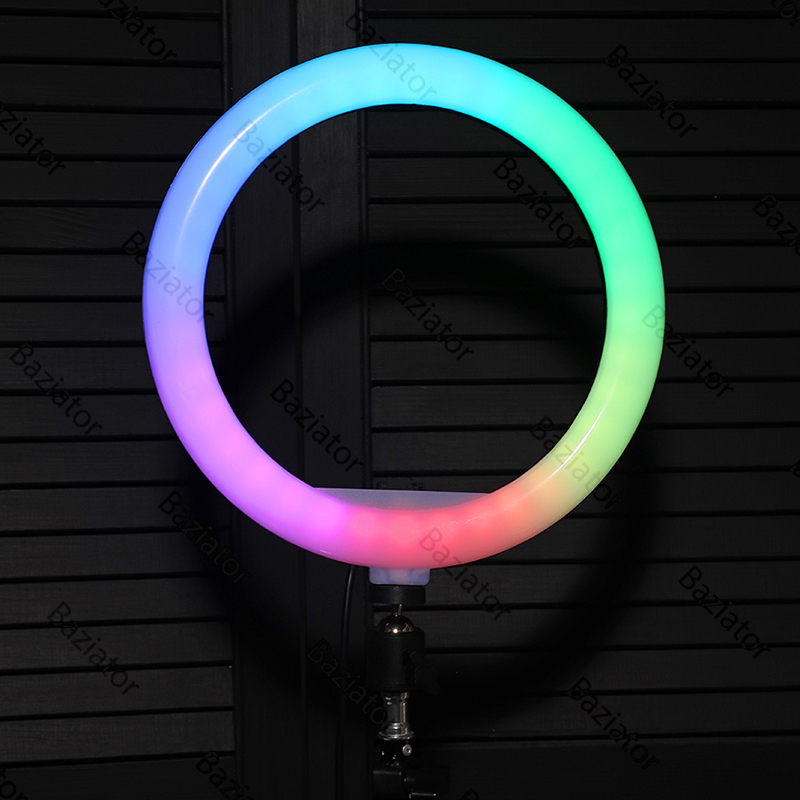 Кольцевая лампа со штативом цветная RGB LED Soft Ring Light MJ-26 ...