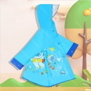 картинка Дождевик плащ детский для мальчика с капюшоном козырьком Космонавт