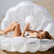 картинка Надувной матрас ракушка с жемчужиной 160 см белая