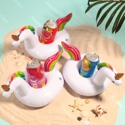 картинка Пляжный набор надувных подстаканников для напитков в бассейн на пляж Единорог 3шт.