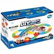 картинка Светящийся гибкий трек DIY track electric car 198 деталей с машинкой "Подвесной мост, развилка, пово