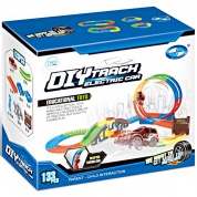 картинка Светящийся гибкий трек DIY track electric car 132 детали с машинкой "Мертвая петля с эстакадой и вор