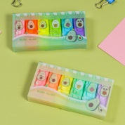 картинка Детский набор из 6 красивых мини маркеров для начинающих для рисования и выделения текста Авокадо