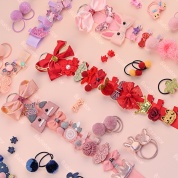 картинка Детский набор заколок для волос "Happy every day" 18 предметов