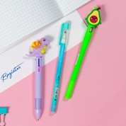 картинка Набор синих шариковых и гелевых ручек для девочек и мальчиков 3 шт