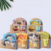 картинка Набор детской посуды из бамбука (5 предметов)