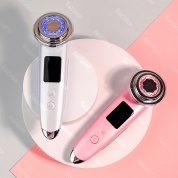 картинка Микротоковый массажер для лица и шеи 4 в 1 RF лифтинг электрический аппарат для подтяжки лица и шеи